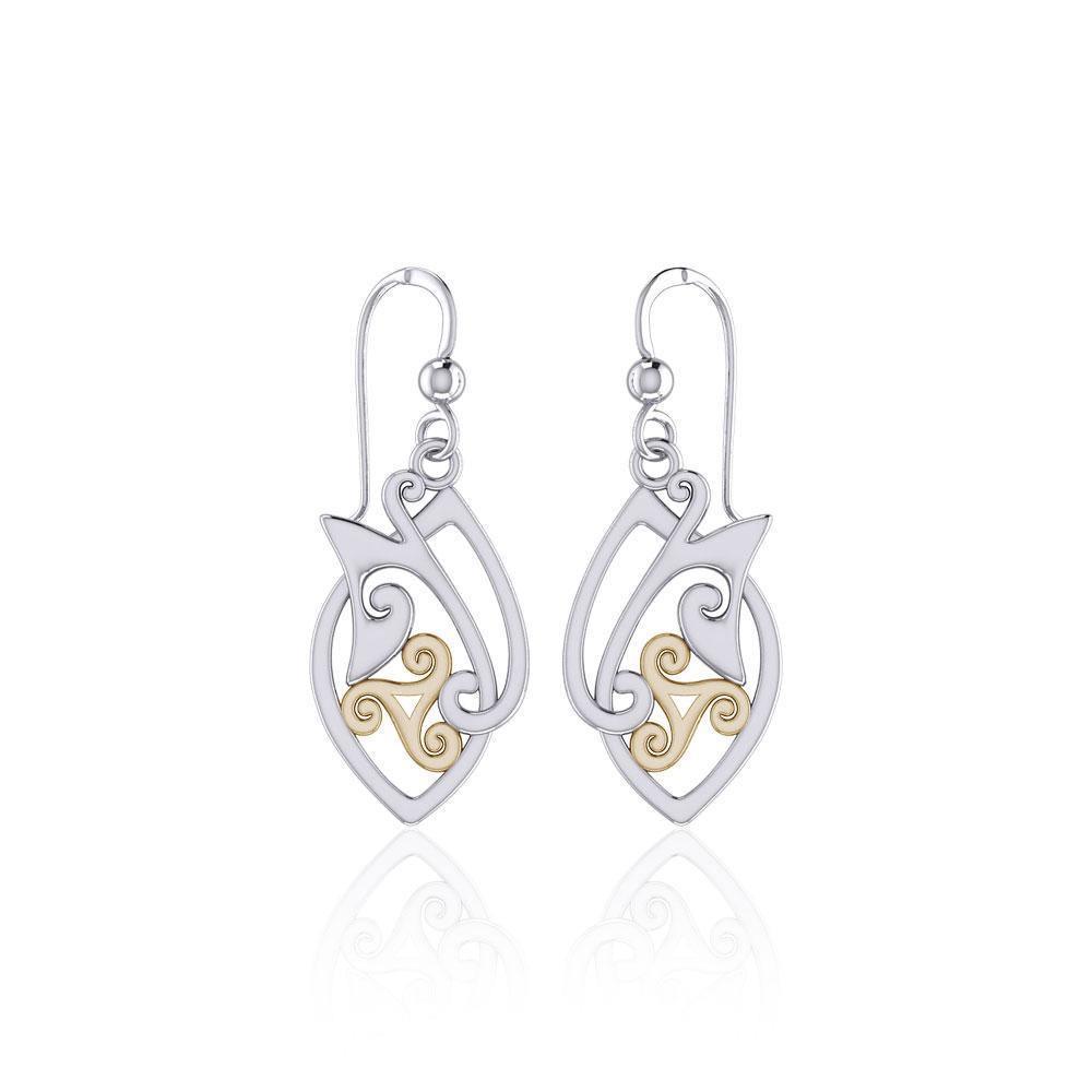 Modern Celtic Triskele Earrings TEV2071 Earrings