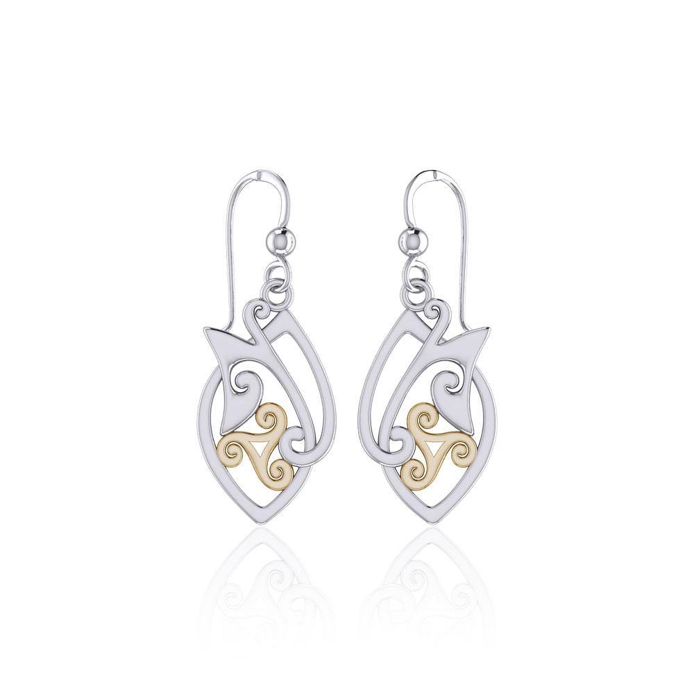 Modern Celtic Triskele Earrings TEV2071 Earrings
