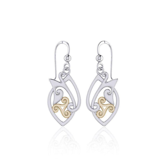 Modern Celtic Triskele Earrings TEV2071 Earrings