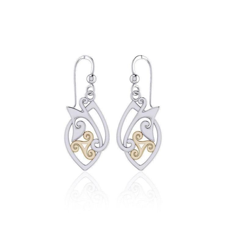 Modern Celtic Triskele Earrings TEV2071 Earrings
