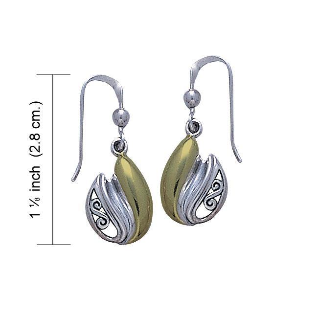 Celtic Knotwork Silver and Gold Earrings TEV2083 Earrings