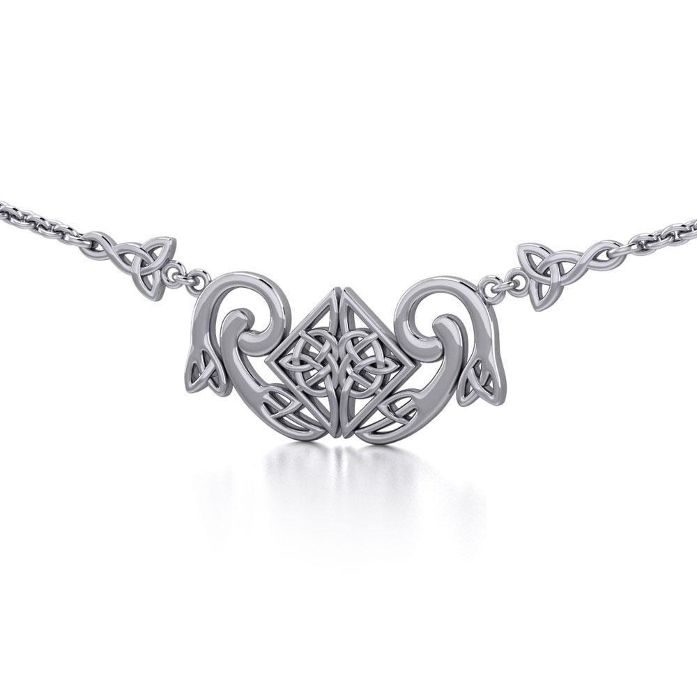 A bold statement of eternity ~ Celtic Knotwork Sterling Silver Necklace Jewelry TN161 Necklace