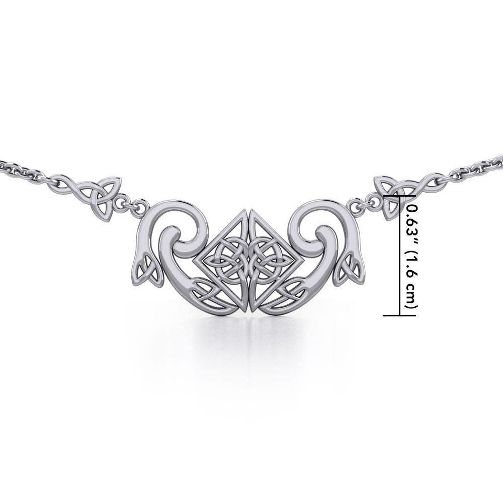 A bold statement of eternity ~ Celtic Knotwork Sterling Silver Necklace Jewelry TN161 Necklace