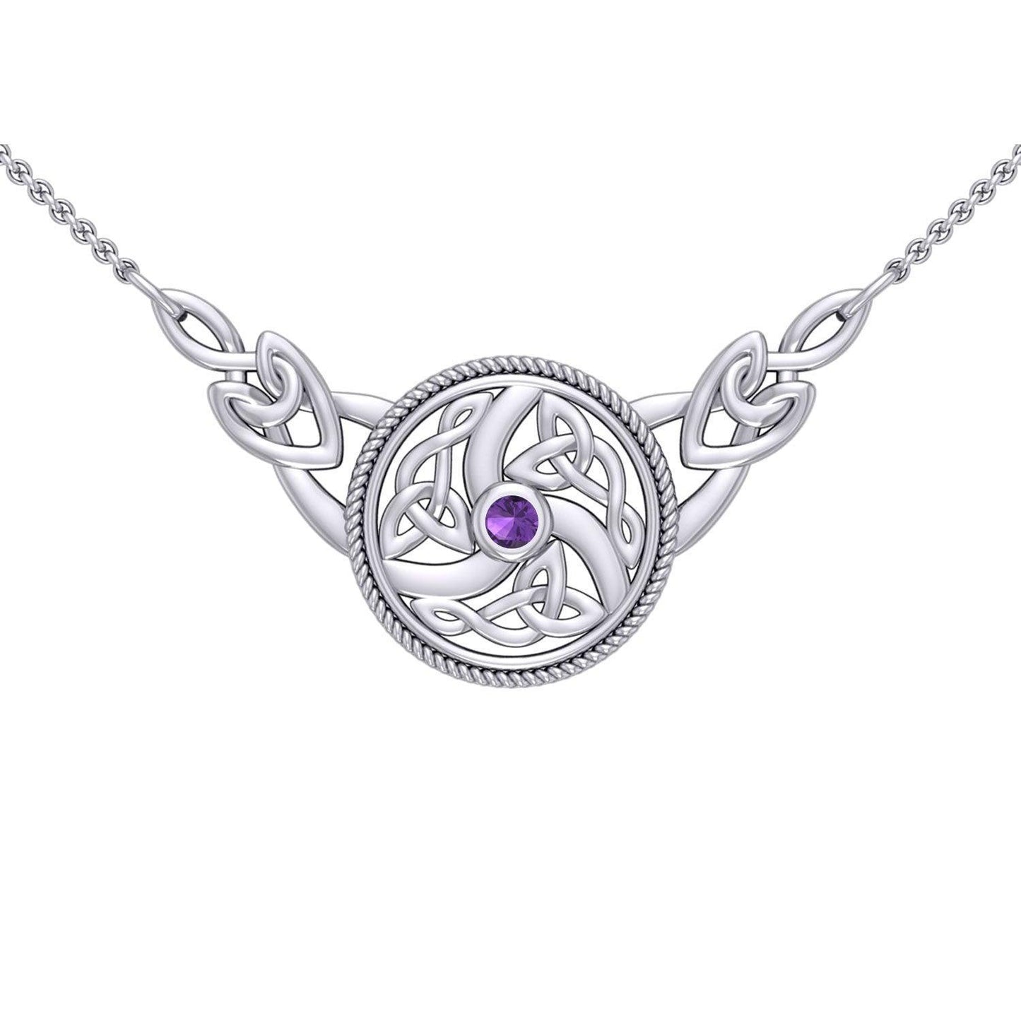 Celtic Knotwork Silver Necklace TN162 - peterstone.dropshipping