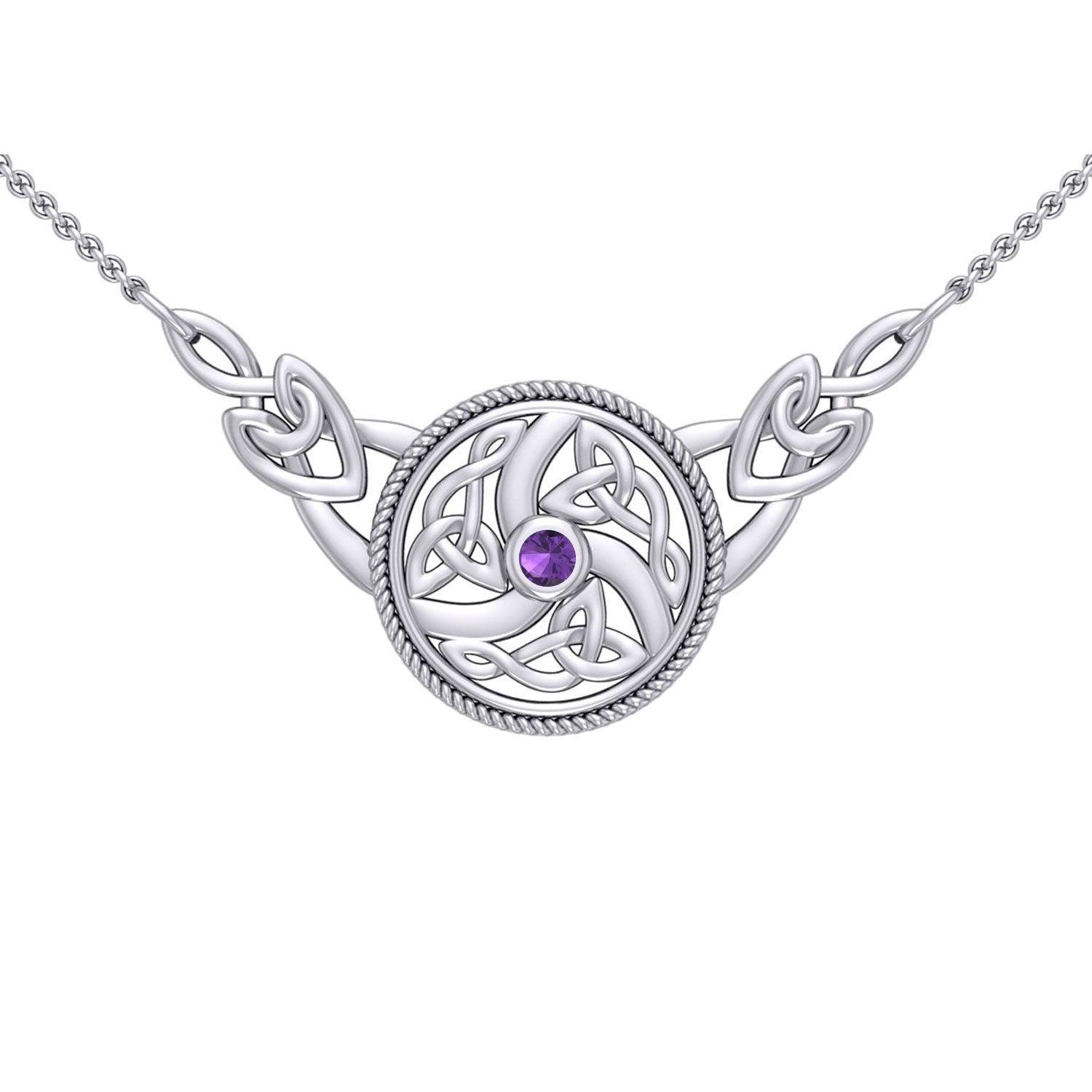 Celtic Knotwork Silver Necklace TN162 - peterstone.dropshipping