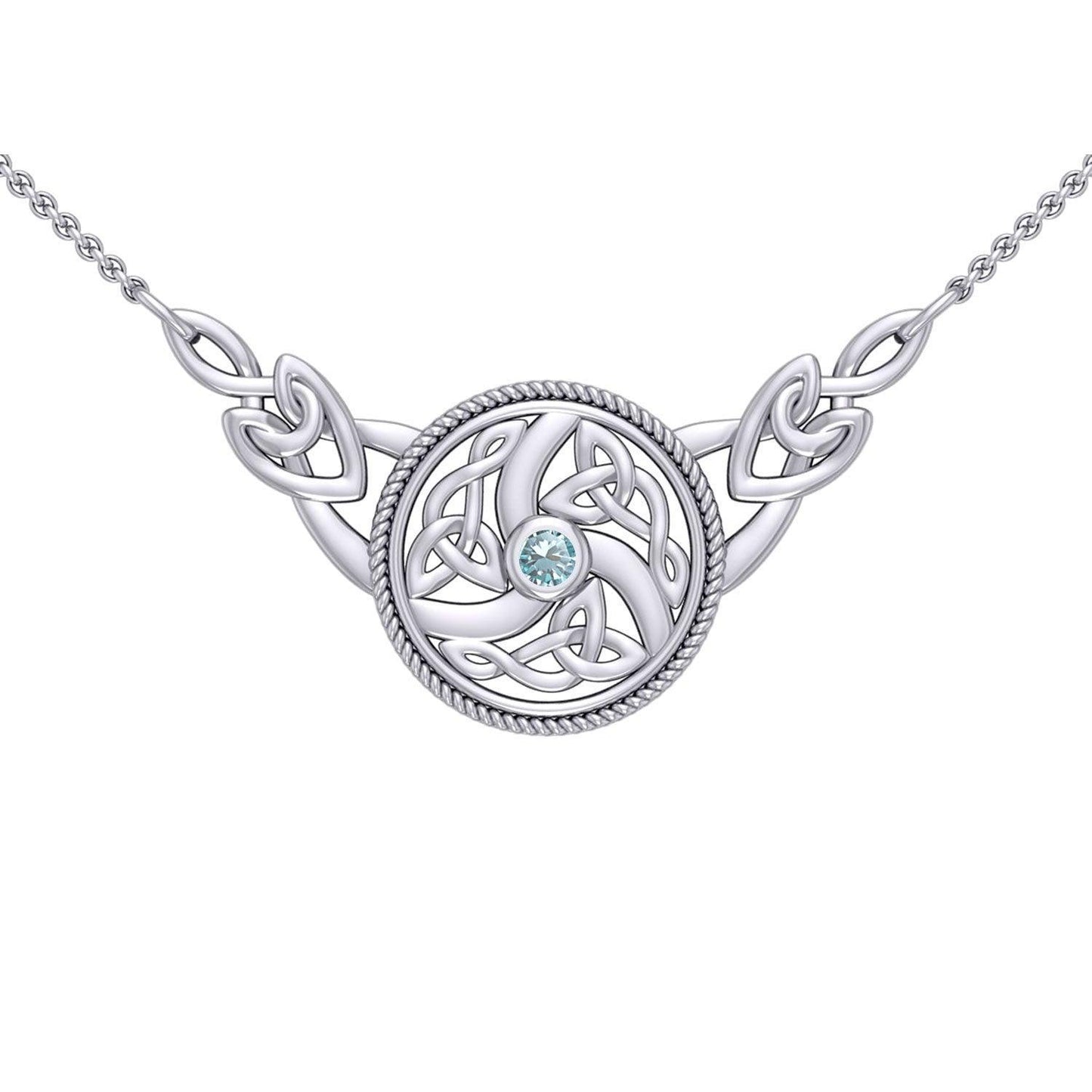 Celtic Knotwork Silver Necklace TN162 - peterstone.dropshipping