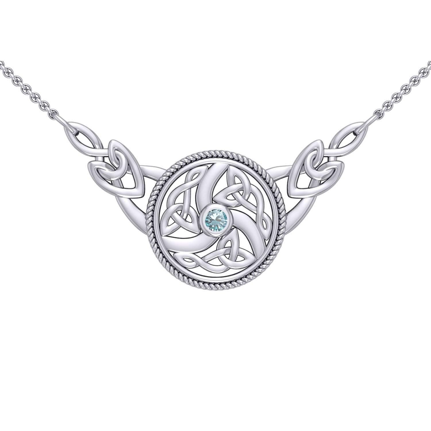 Celtic Knotwork Silver Necklace TN162 - peterstone.dropshipping