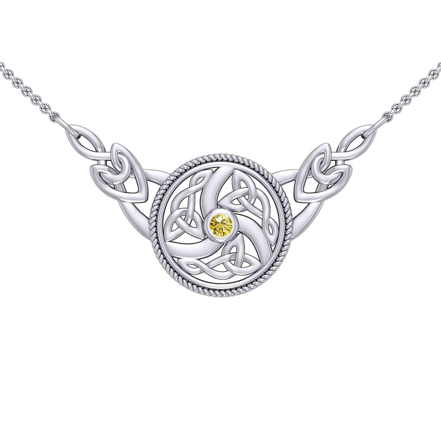 Celtic Knotwork Silver Necklace TN162 - peterstone.dropshipping