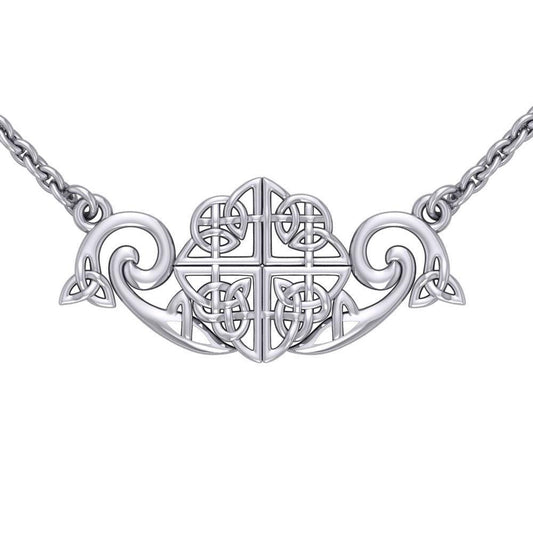 Celtic Knotwork Silver Necklace TN175 - peterstone.dropshipping
