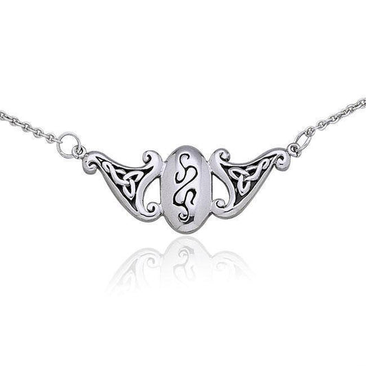 Celtic Knotwork Triskele Silver Necklace TN177 Necklace