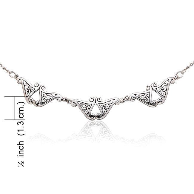 Celtic Triskele Knotwork Silver Necklace TN184 Necklace