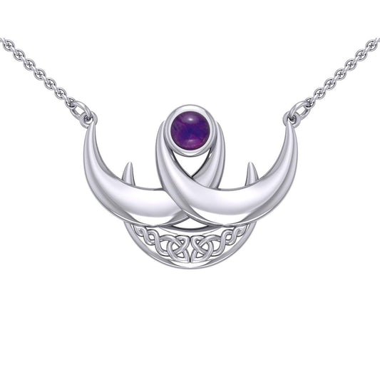 Blue Moon Silver Necklace TN262 - peterstone.dropshipping