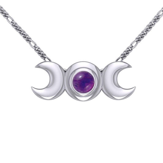Blue Moon Silver Necklace TN265 - peterstone.dropshipping