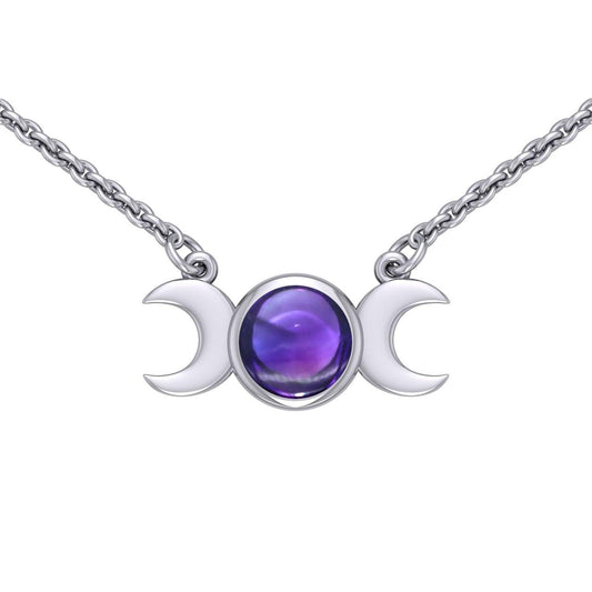 Blue Moon Silver Necklace with Gemstone TN268 - peterstone.dropshipping