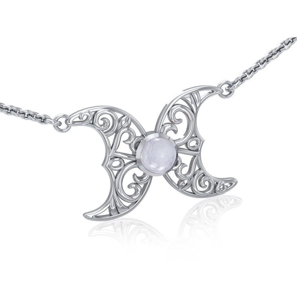Blue Moon Silver Necklace with Gemstone TN270 - peterstone.dropshipping