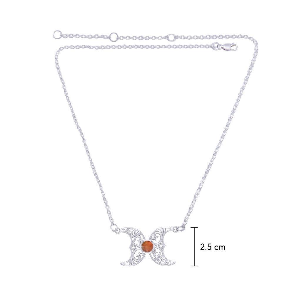 Blue Moon Silver Necklace with Gemstone TN270 - peterstone.dropshipping
