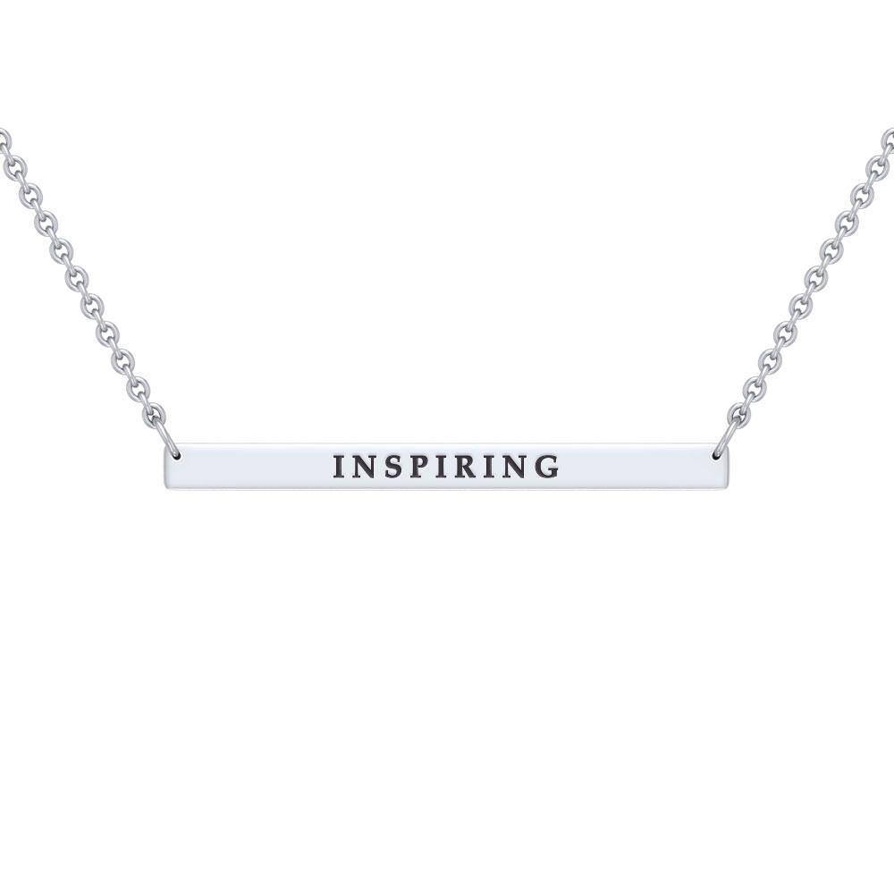 Silver Large Straight Bar Necklace Words That Matter TNC432P Necklace