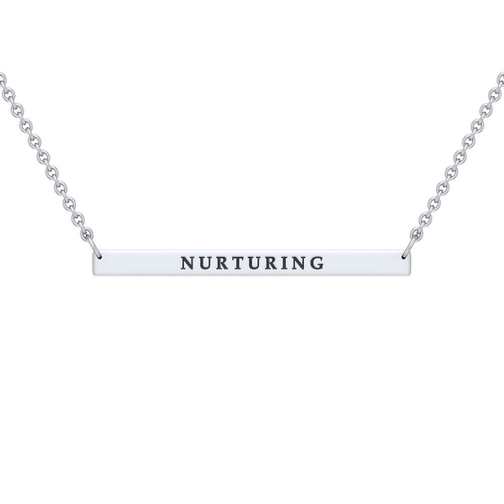 Silver Large Straight Bar Necklace Words That Matter TNC432P Necklace