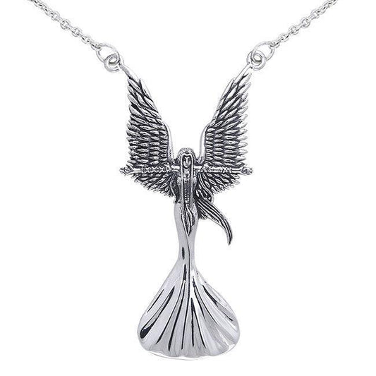Angel Calling The Storm Silver Necklace by Amy Brown TNC019 - peterstone.dropshipping
