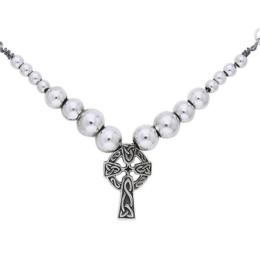 Celtic Knotwork Silver Cross Necklace TNC039