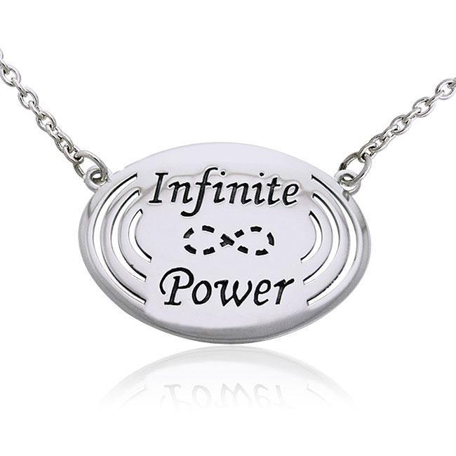 Empowering Words Infinite Power Silver Necklace TNC087 Necklace