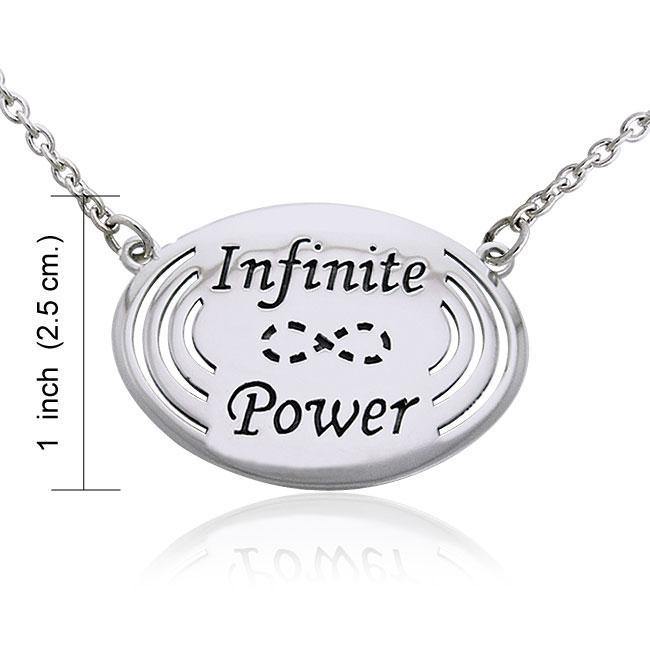 Empowering Words Infinite Power Silver Necklace TNC087 Necklace