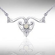 A timeless representation in threefolds ~ Sterling Silver Celtic Triquetra Necklace Jewelry with Gemstones TNC162 Necklace