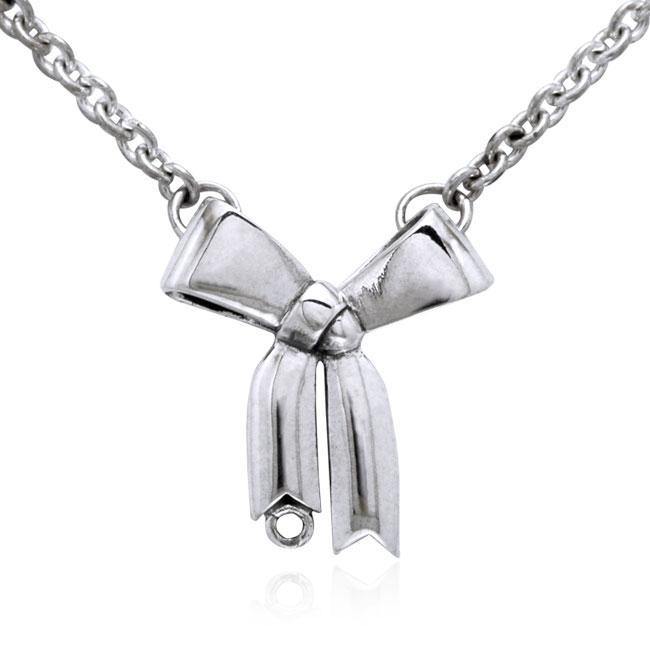 Small Tied Ribbon Necklace TNC338 Necklace