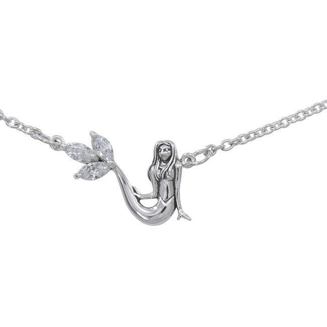 Mermaid Silver Necklace TNC343 - peterstone.dropshipping