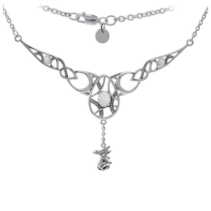 White Rabbit New Beginnings Goddess Ostara Silver Necklace TNC416P Necklace