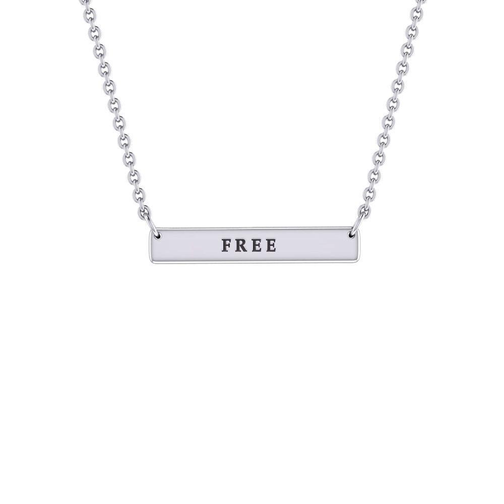 Straight Bar Necklace TNC433P - peterstone.dropshipping