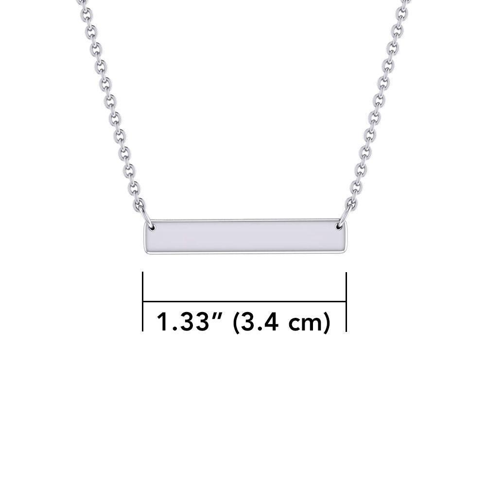 Straight Bar Necklace TNC433P - peterstone.dropshipping