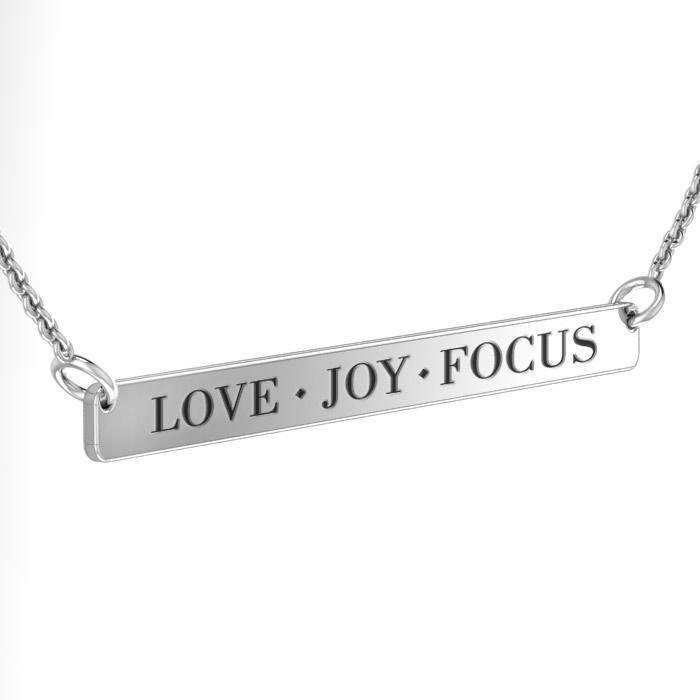 Large Straight Bar Sterling Silver Necklace TNC436P