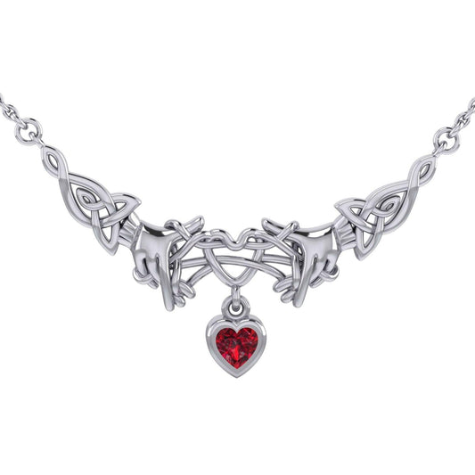 Celtic Knotwork Japanese Ayatori Love Silver Necklace TNC555 - peterstone.dropshipping