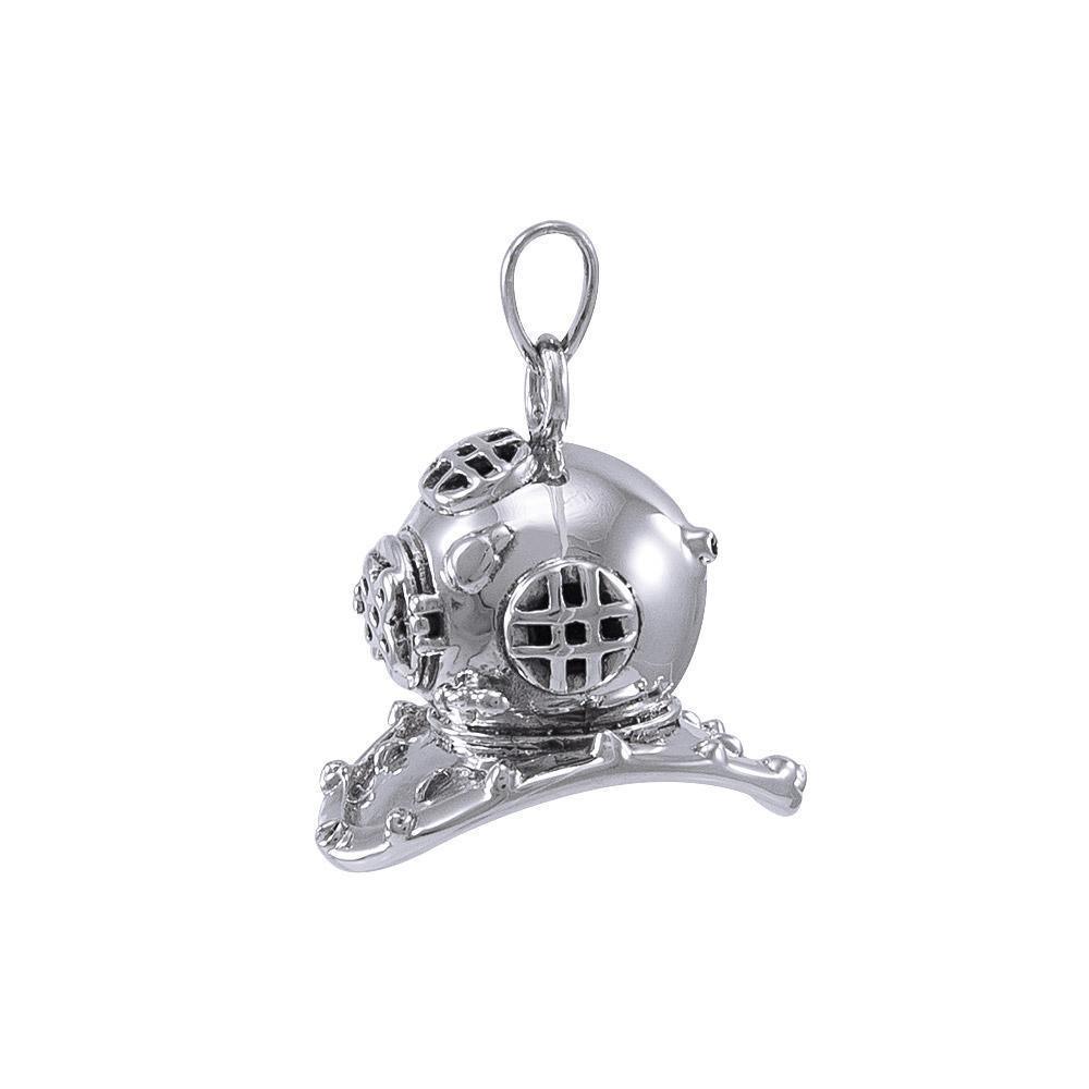 3D Dive Helmet ~ Sterling Silver Pendant Jewelry TP1021 Pendant