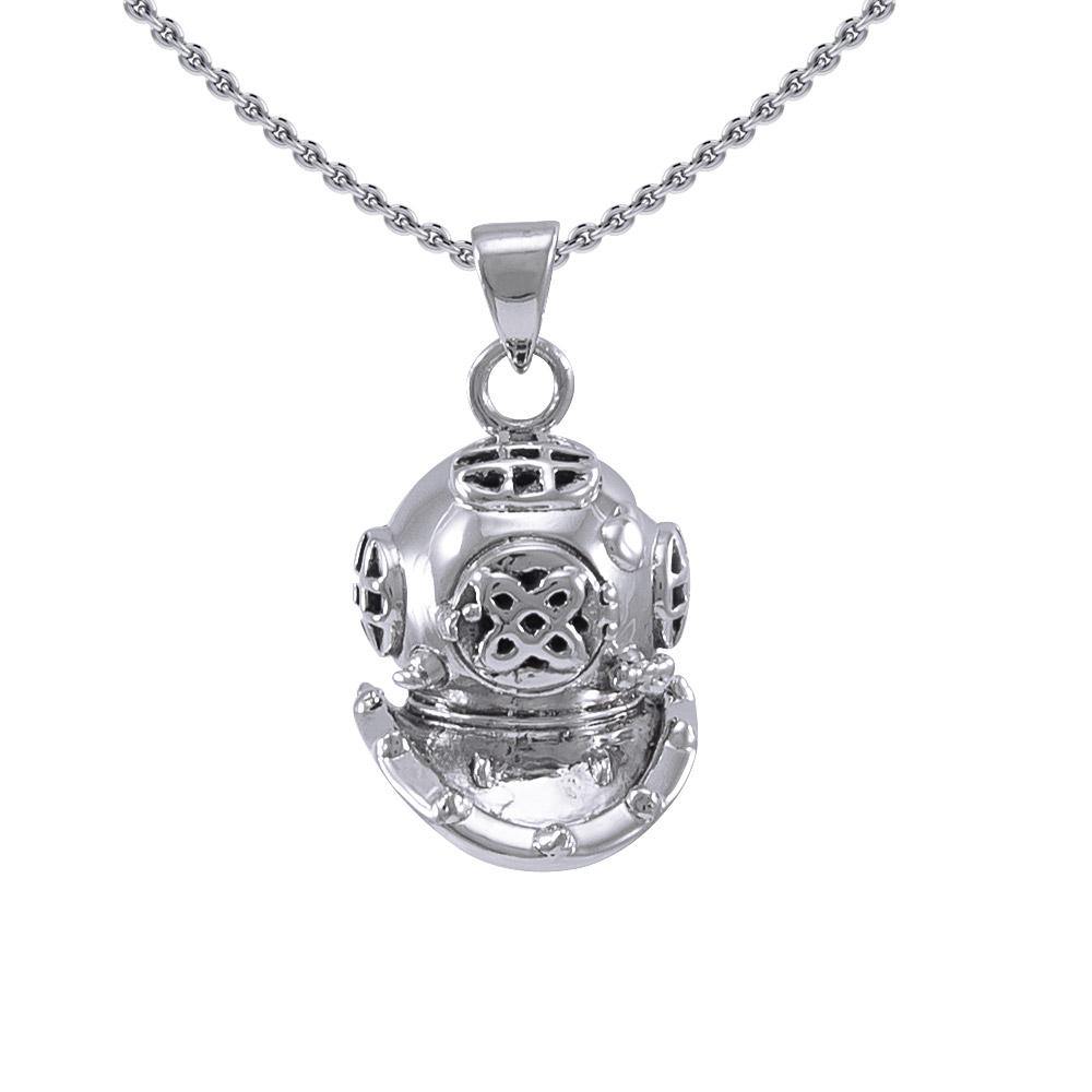 3D Dive Helmet ~ Sterling Silver Pendant Jewelry TP1021 Pendant