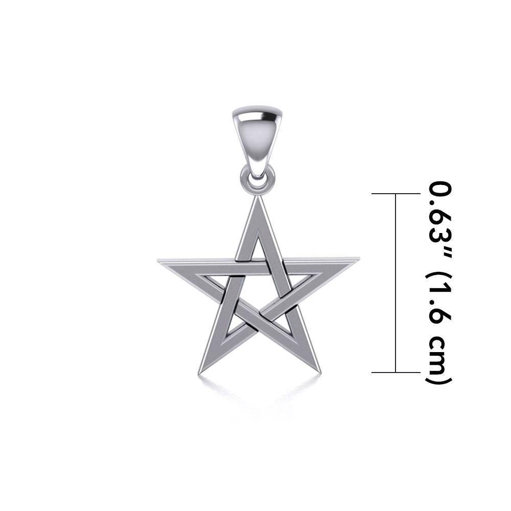 Silver Pentagram Pentacle Pendant TP1440 Pendant