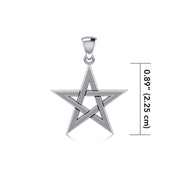 Silver Star Pentagram Pendant TP1441 Pendant