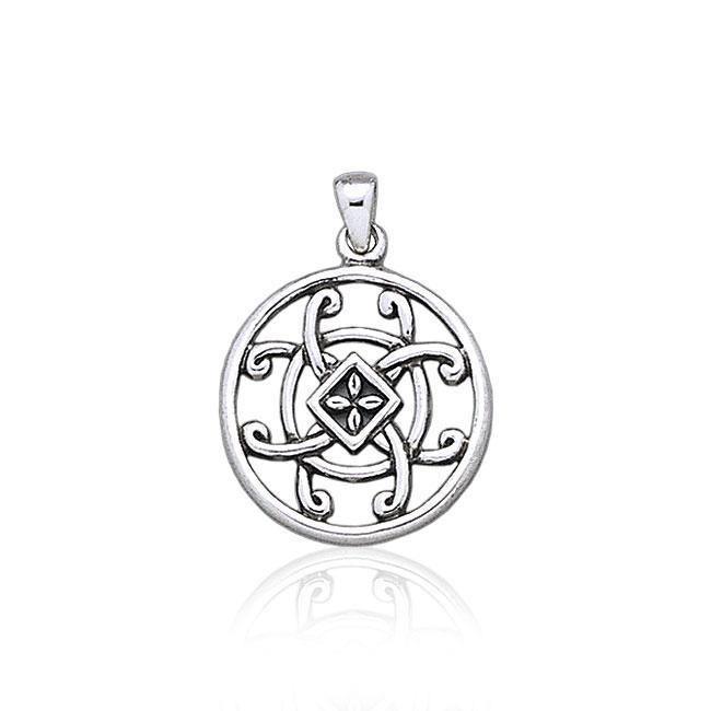 Celtic Knotwork Flowers Silver Pendant TP1444 Pendant