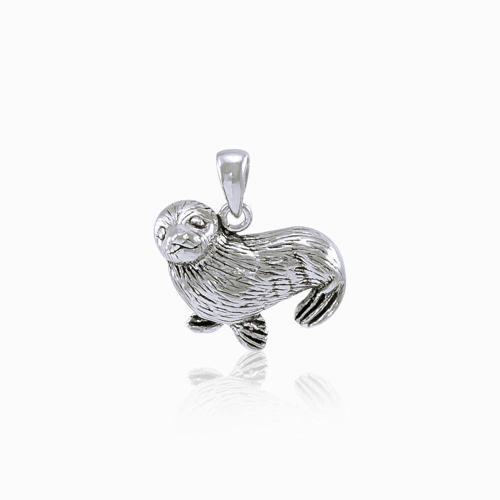 Sitting Seal Silver Pendant TP1519 Pendant