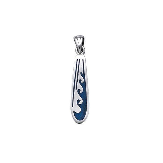 Waves Skimboard Silver Pendant TP1544 Pendant
