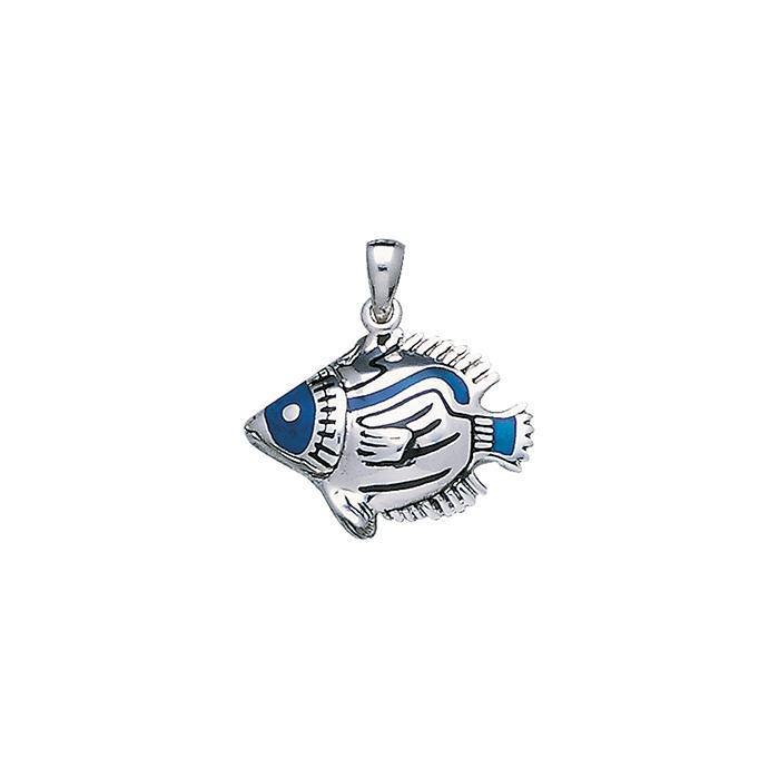 Raccon Butterfly Fish Sterling Silver Pendant TP1589 - Wholesale Jewelry