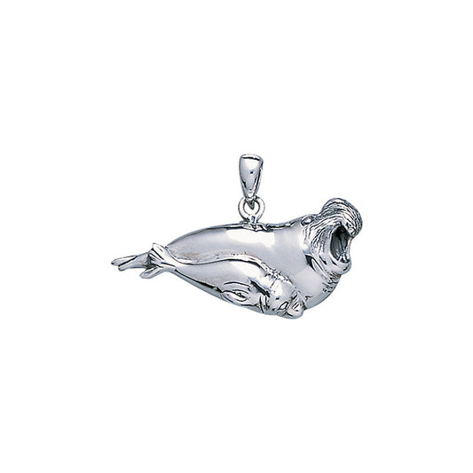 Mother & Pup Sea Lion Sterling Silver Pendant TP1654 - Pendants