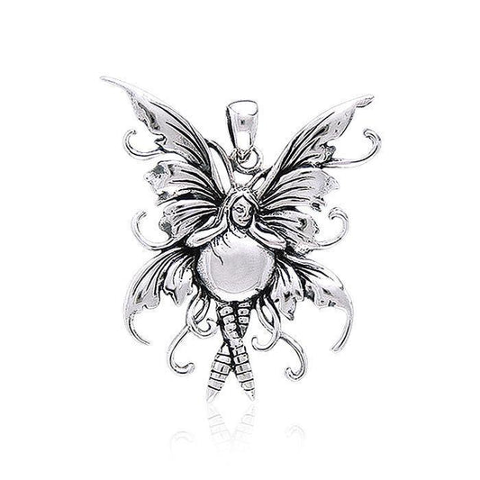 Charming Bubble Rider Fairy Sterling Silver Jewelry Pendant by Amy Brown TP1660 Pendant