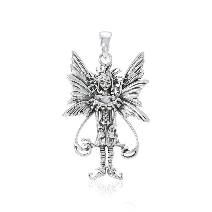 Amy Brown Caffeine Overload Fairy Sterling Silver Jewelry Pendant TP1661 Pendant