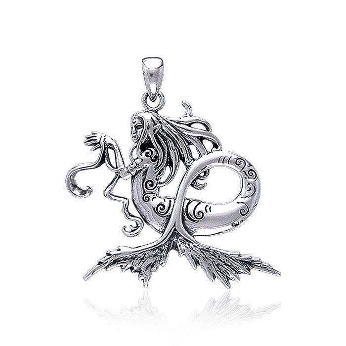 Amy  Brown Dark Water Sterling Silver Fairy Pendant TP1664 Pendant
