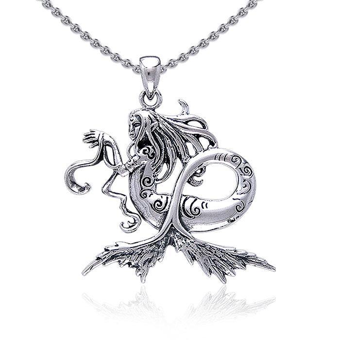 Amy  Brown Dark Water Sterling Silver Fairy Pendant TP1664 Pendant
