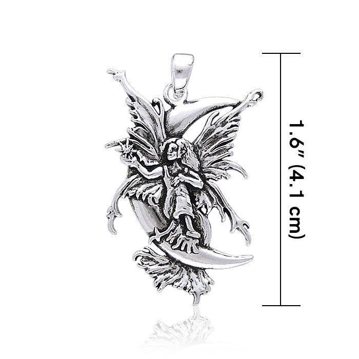 Amy Brown Stargazer Moon Fairy ~ Sterling Silver Jewelry Pendant TP1667 Pendant
