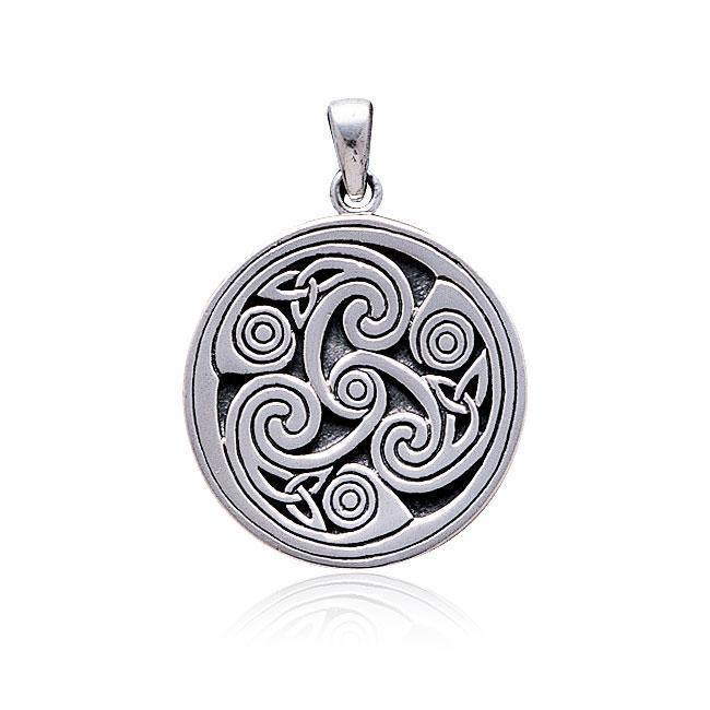 Celtic Silver Spiral Pendant TP239 Pendant