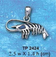 Shrimp Silver Pendant TP2424